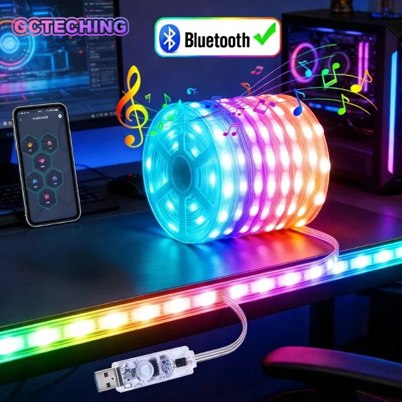 Smart Fairy RGB String Light USB Waterproof String Light with App Control, Sync to Voice & Music Christmas Tree Decor