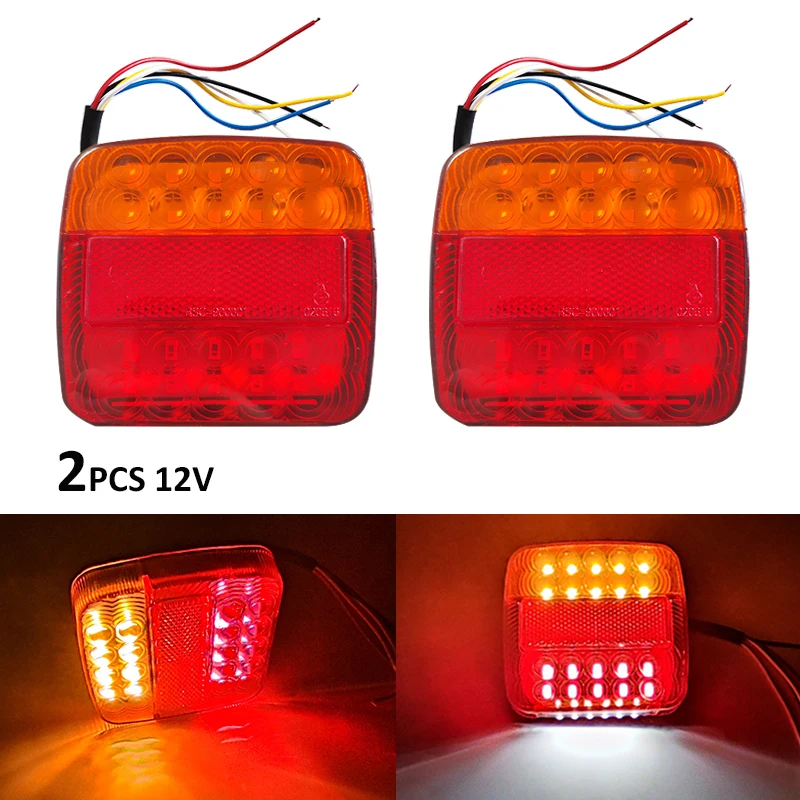 1 para 12V 26LED Tylne światło tylne LED Wskaźnik kierunkowskazu Wodoodporne światło hamowania do samochodu ATV RV Trailer