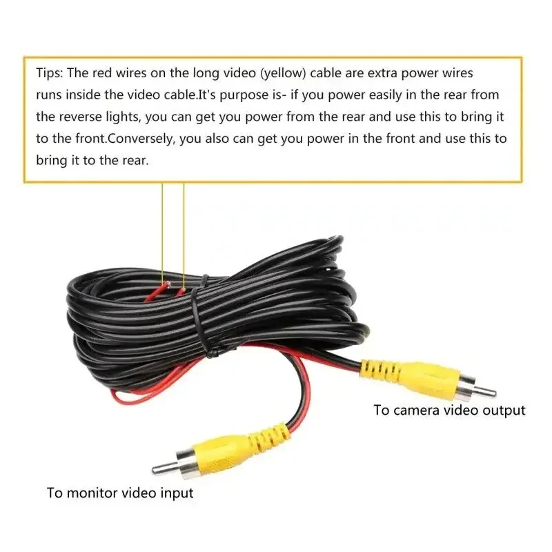 Queender Auto Rca Av Achteruitrijcamera Videokabel Snoer Met Trekkerdraad