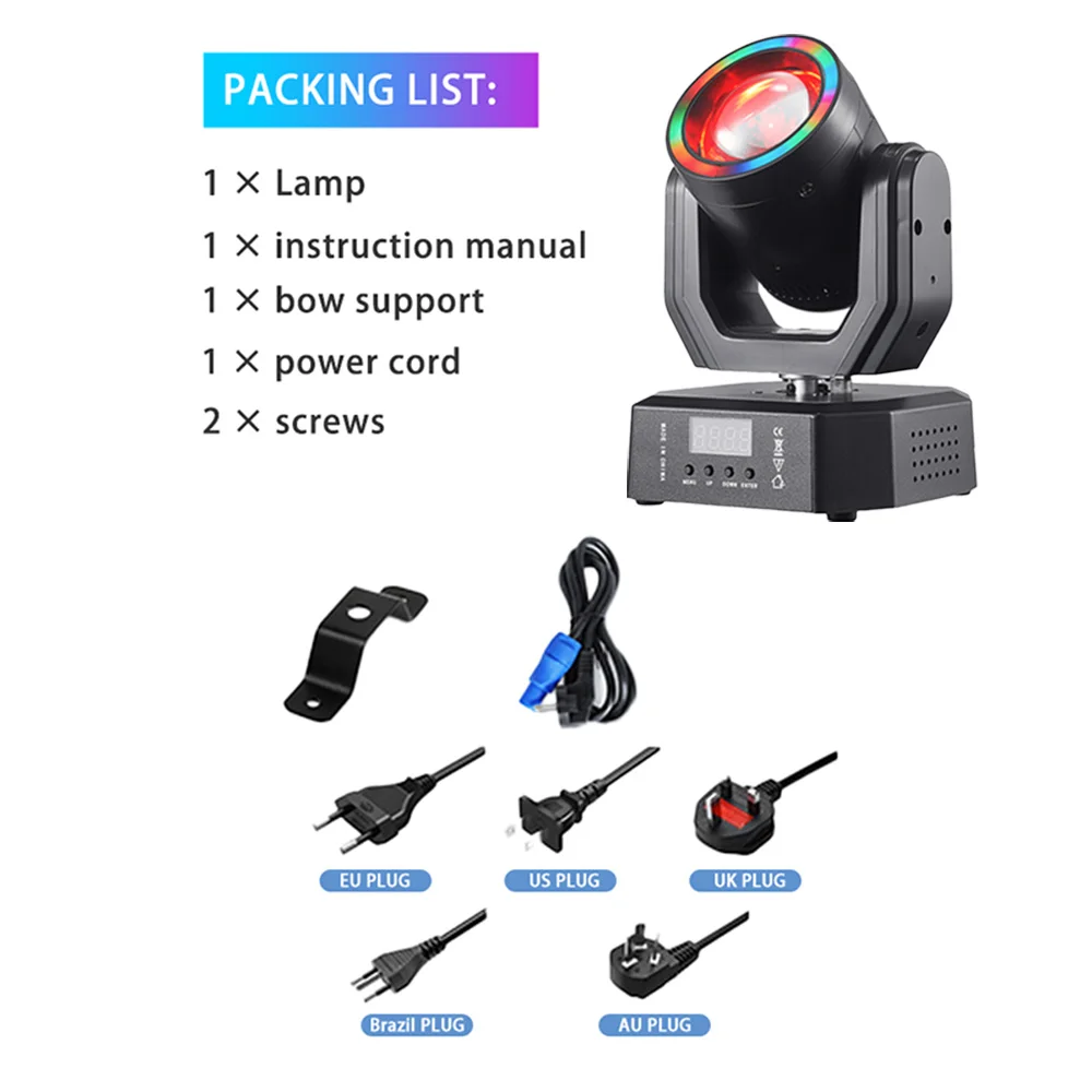 Mini projecteurs LED 20W RGBW à tête mobile DMX, éclairage de scène stroboscopique pour événements, clubs, fêtes à domicile