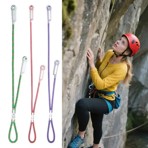 Cuerda de cabestrillo de escalada, 80cm, 10,5mm, cuerda Prusik cosida, equipo de espeleología de bucle ojo a ojo, ascenso de montañismo, trabajo a gran altitud