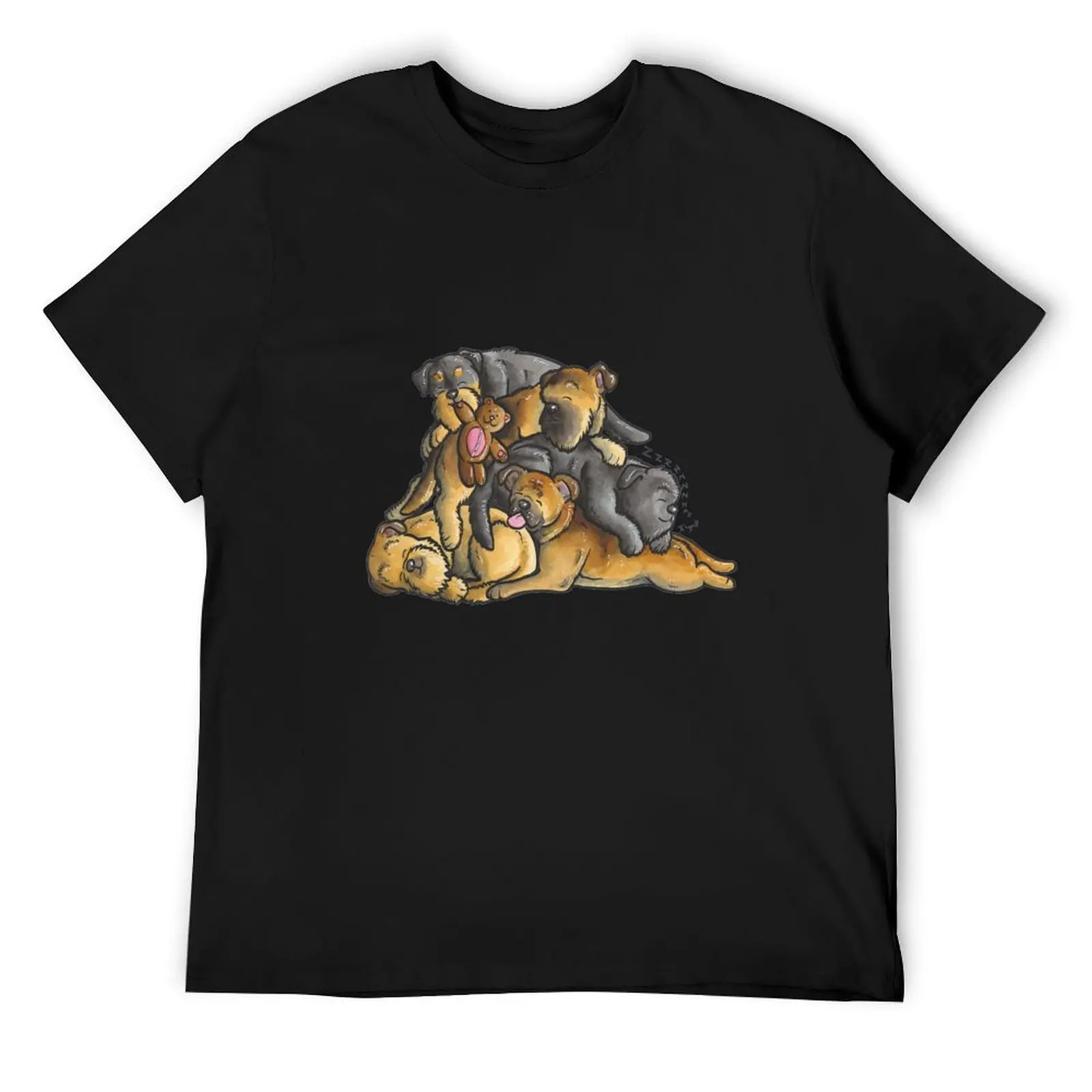 

Griffon Bruxellois dogs - sleeping pile T-Shirt sweat fashion shirts customizeds mens funny t shirts