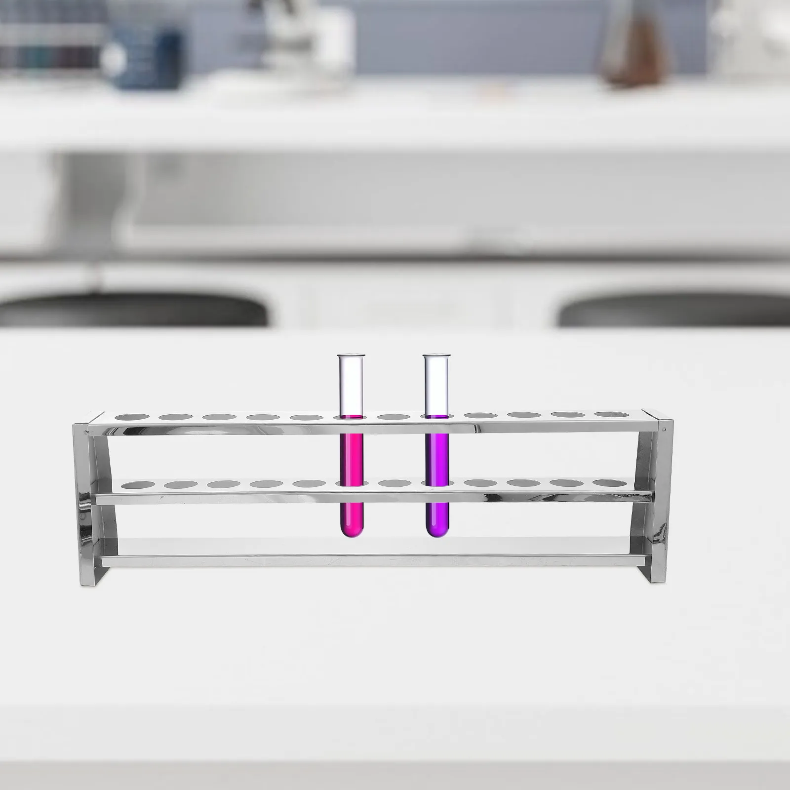 Versatile Test Tube Rack 12-Hole Stainless Steel Holder for Laboratories Sturdy Practical Useful School Scientific Research view 6