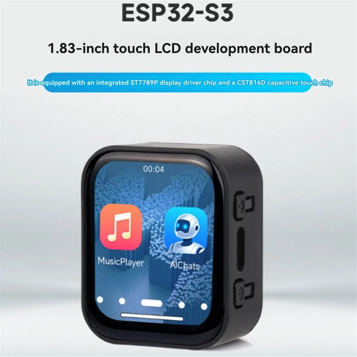 (ABDH) ESP32-S3 1.83-Inch Touchscreen Development Board 240x284 WiFi/Bluetooth Accelerometer Gyroscope Sensor for Xiaozhi AI