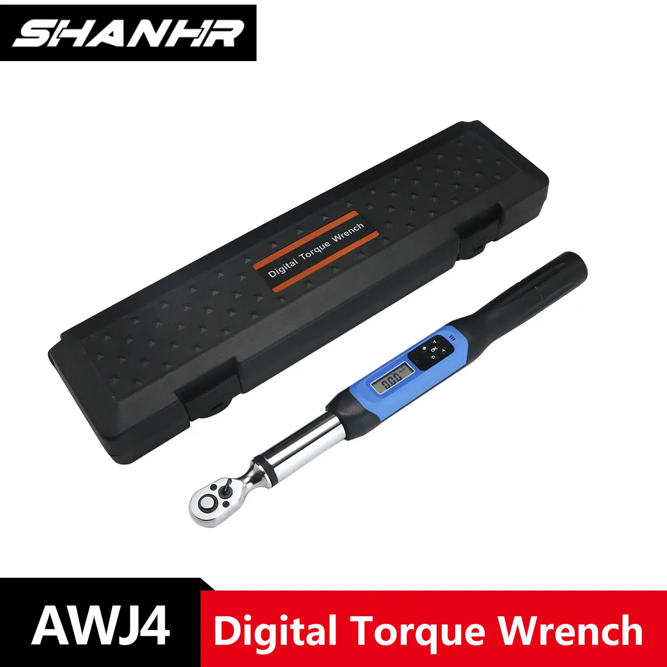 SHANHR 1/2 Drive Digital Torque Wrench with Buzzer & LED Flash for Car Motorcycle Bicycle Repair Tool