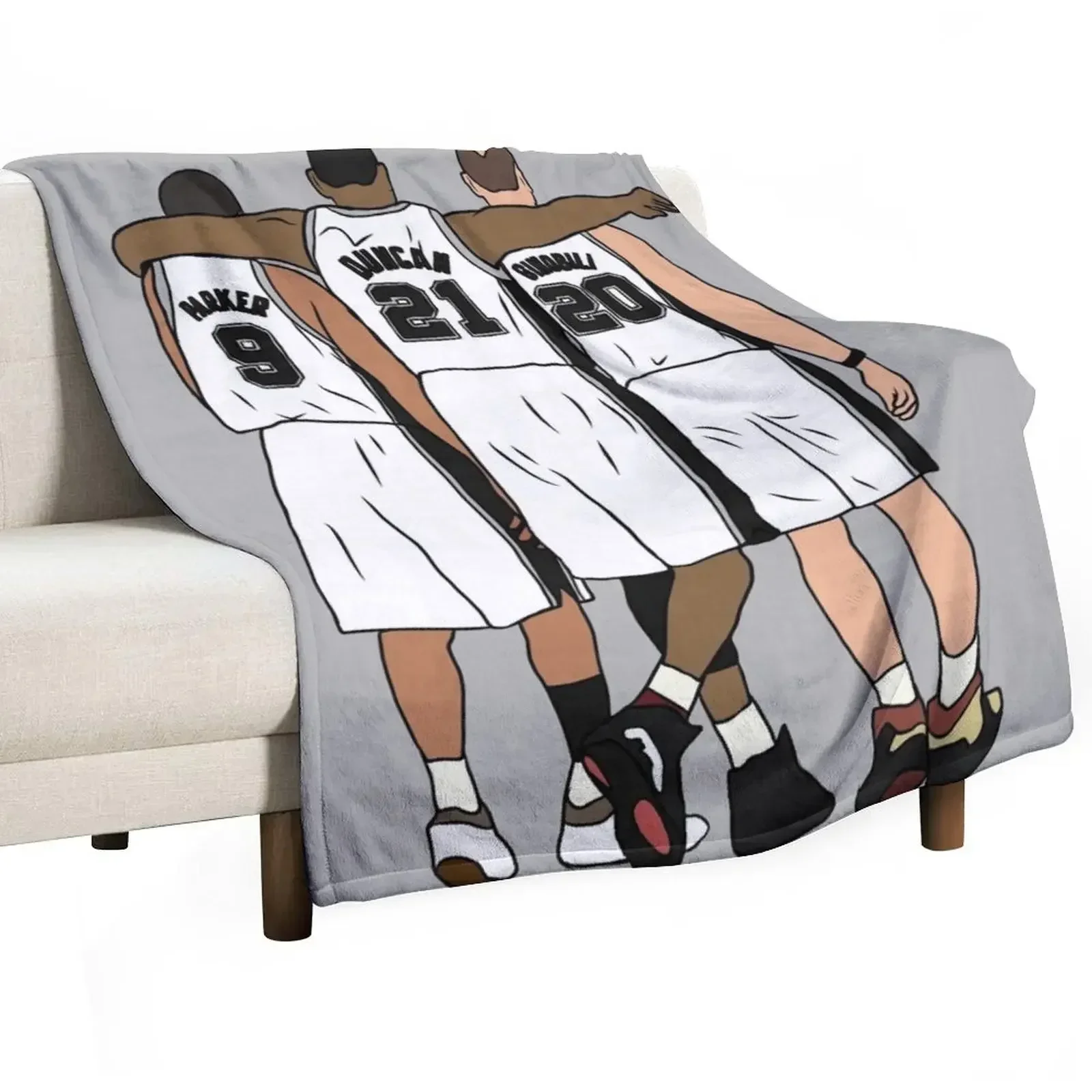 

Tony, Tim & Manu Throw Blanket Cute funny gift Blankets