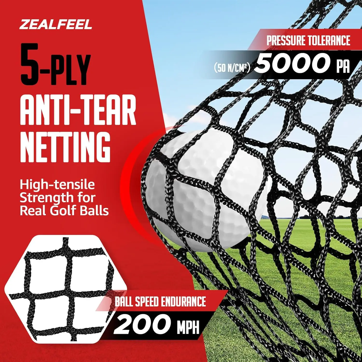 Golf Net, 10x7ft  Practice Net with Chipping Net, Mat, Silk Target,  Tees,  Balls, Carry Bag,