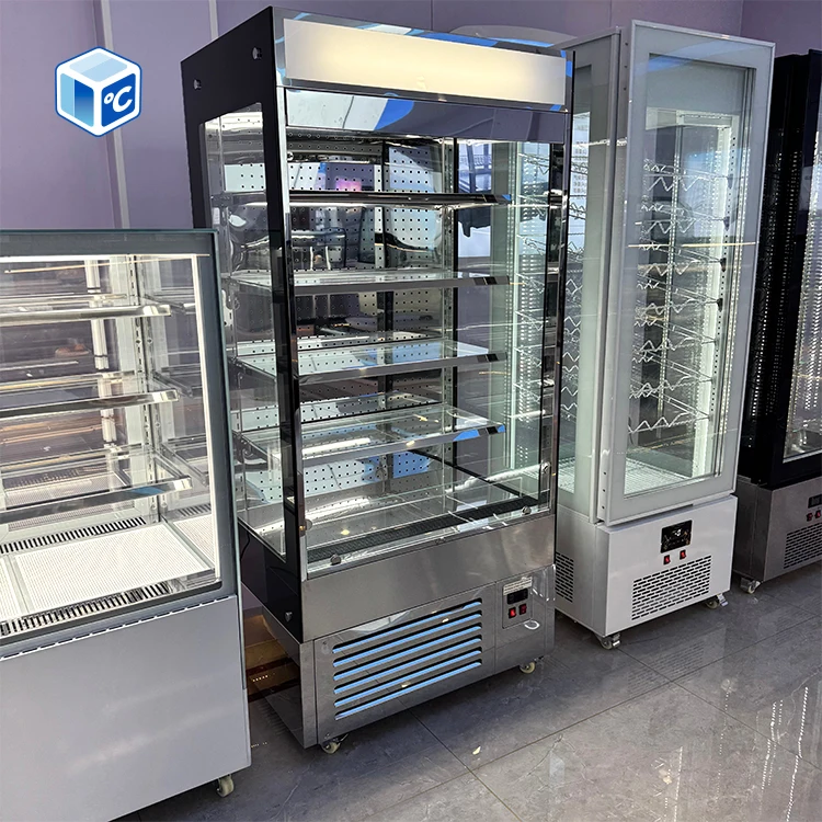 494x677x1455mm Rotating Commer - Refrigerated Display Case ulasan dan harga