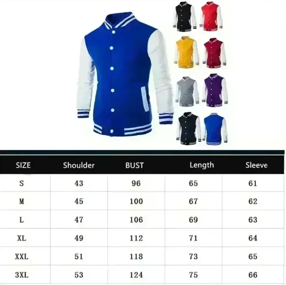 Herren College-Style Kontrastfarbene Leichte Baseball-Jacke, Lässig für Frühling, Herbst und Winter, Bestseller, Tägliches Geschenk – Detail 8