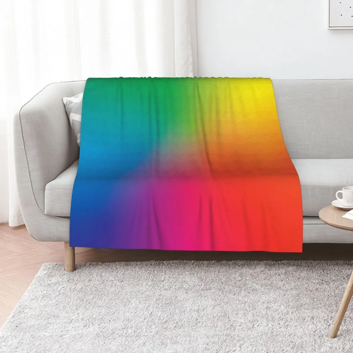 

Soft Rainbow Throw Blanket manga bed plaid Fashion Sofas Nap Blankets