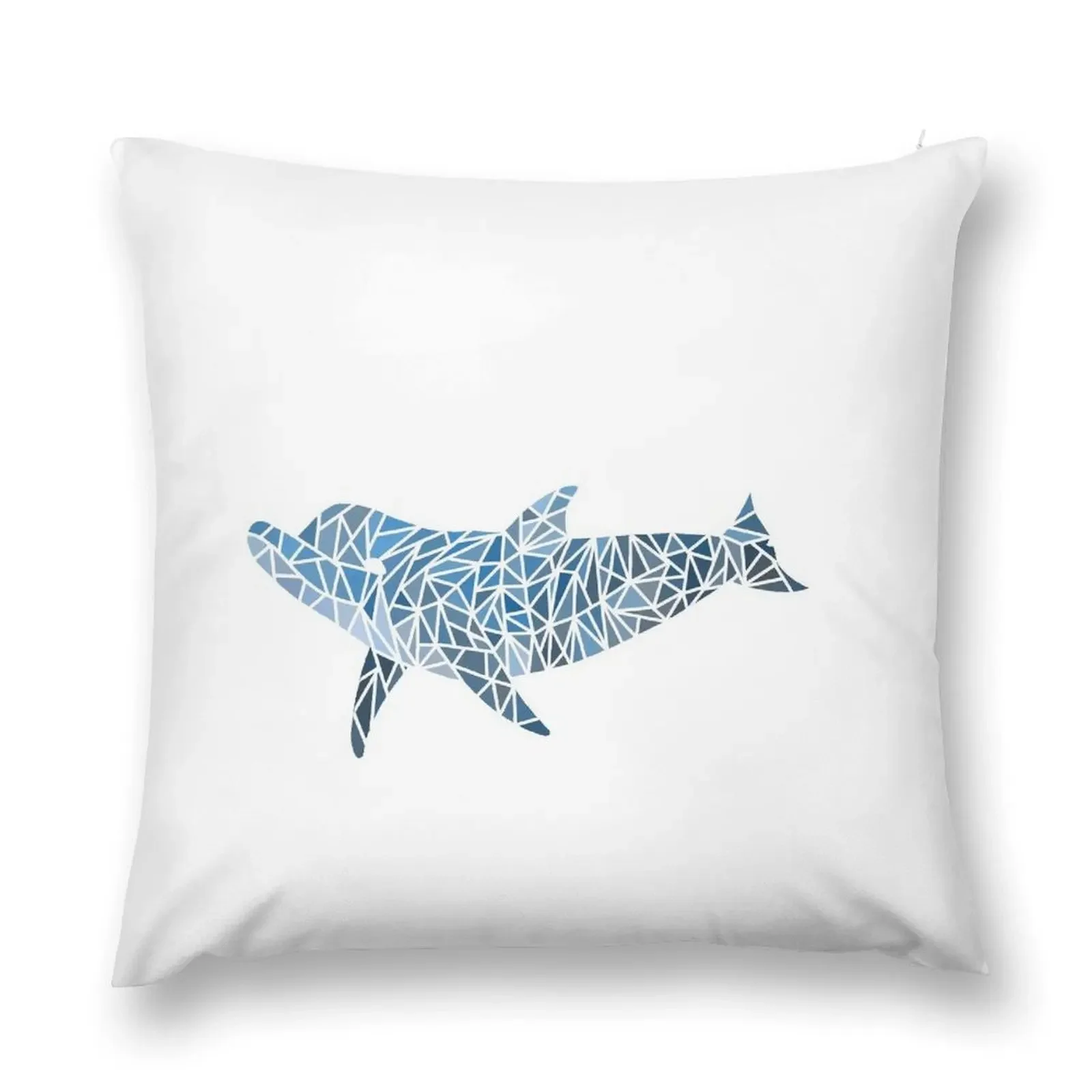 Geometric blue dolphin Throw Pillow Cushion Child Sofa Cushions Covers Sofa Cushions pillow