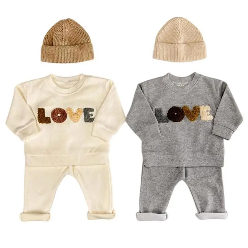 Infantil Newborn Baby Girl Boy Outfits Spring Babies Clothes Little Boy Pullover + Trousers Kids Clothings Sets  Baby Clothes