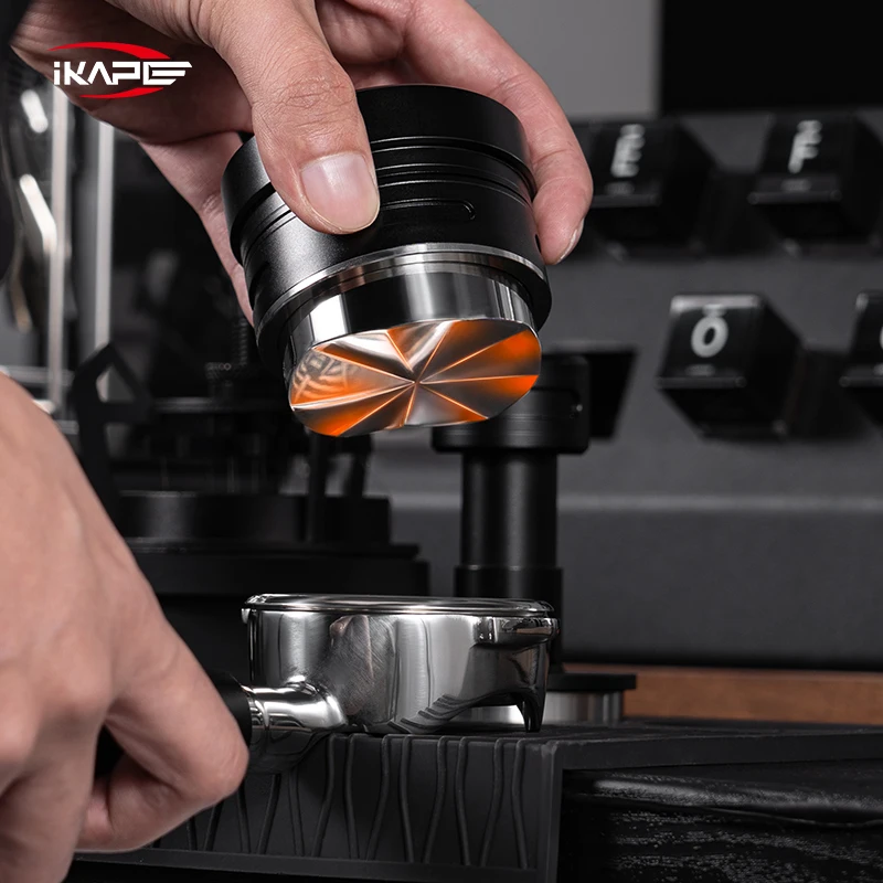 

IKAPE Coffee Gravity Distributor 58m Distributor Leveler Wood 51mm Espresso Distributor Tool For 54mm Breville Portafilter Black