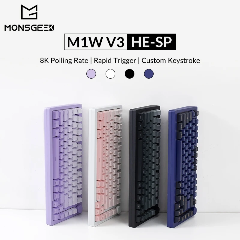 Akko MONSGEEK M1W V3 HE-SP teclado para juegos de disparo rápido con interruptor magnético 8K RGB junta de teclado ANSI/ISO de aluminio de intercambio en caliente