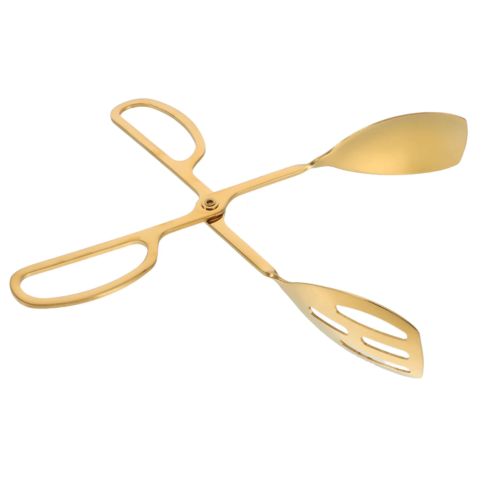 

Gold Stainless Steel Food Tongs Heat Resistant Grill Serving Buffet Kitchen Cooking Salad Bread Steak Clamps Steel Food Tongs