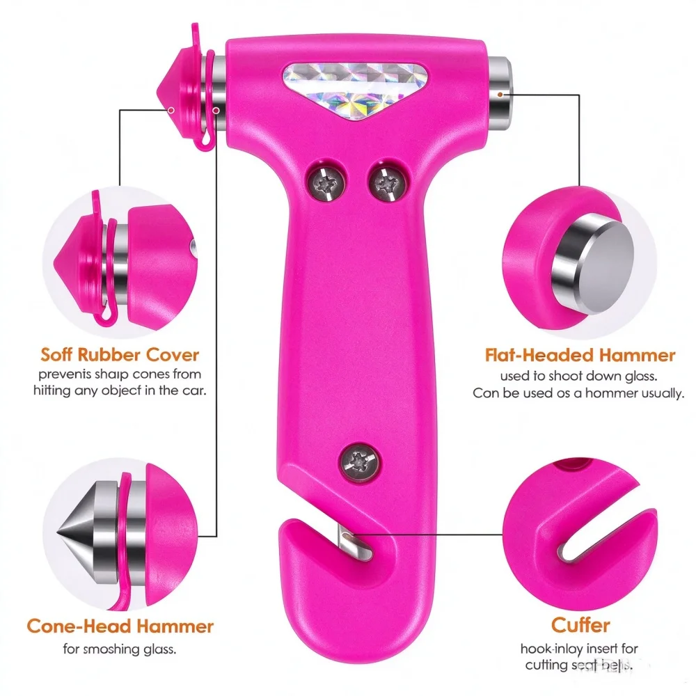 Multi-function Hammer Two-in-one Safety Hammer Rescue Hammer Car Escape Hammer Window Breaker Portable Vehicle Emergency Tool