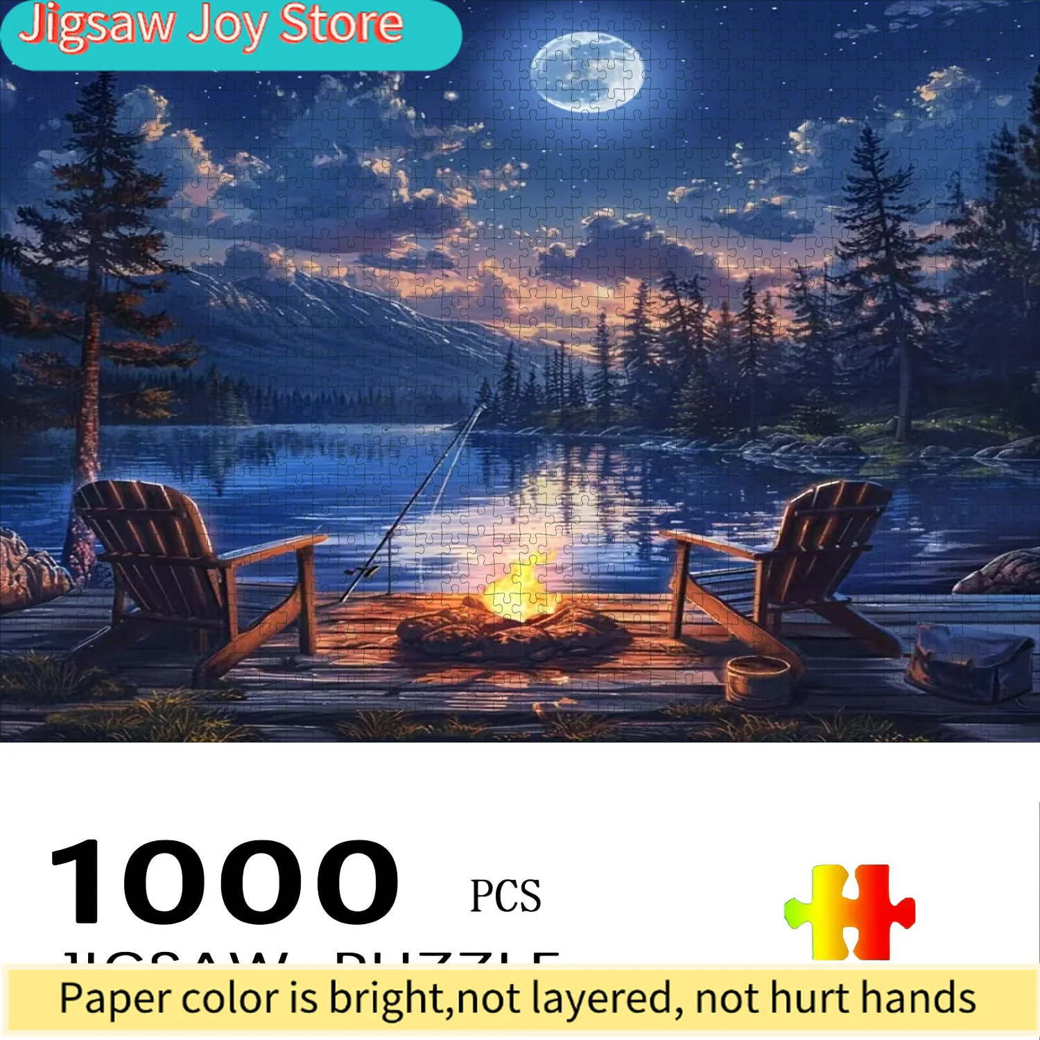 

Пазл «Рыбалка на озере» для всей семьи — большая головоломка с толстыми соединяющимися деталями, подходит для вечеринок и семейных игр.