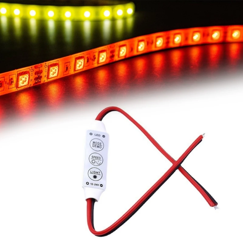 

D8KF Small Plastic Dimmer Switches 8 Lighting Types 12V 24V Compatibility