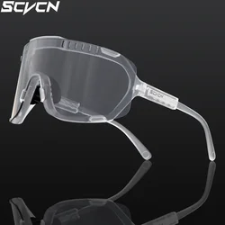 Men's Photochromic Cycling Sunglasses Cycle Glasses Mountain Bike Road Bicycle Eyewear Pock Cycle Goggles UV400 Polarized MTB