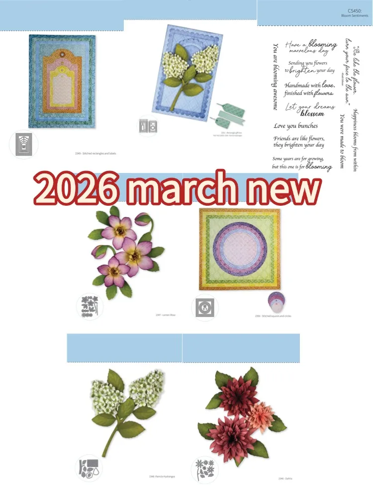 bloemen muis Stempels 2026 Nieuwe Metalen Stansmessen Voor DIY Scrapbooking Ambachten Maker Fotoalbum Sjabloon Handgemaakte Decoratie - afbeelding 2