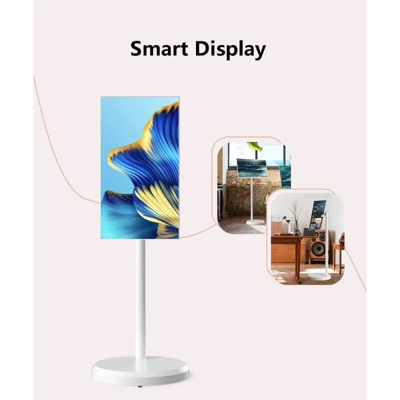 27 Inch Android12 8gb+128gb Stand Tv Follow by Me Portable Smart Touch Screen Display With 8-10 Hours Working Battery