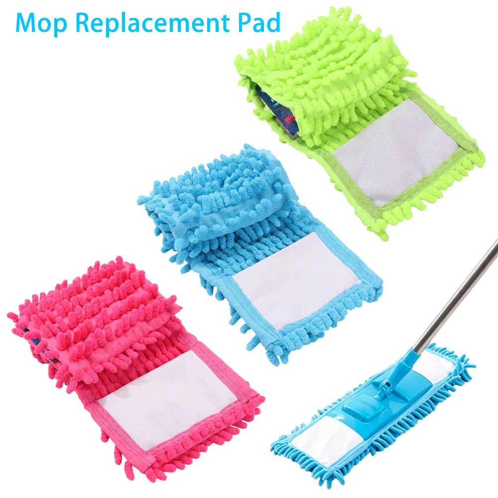 Dust Removal Water Absorption Replacement Cloth Flat Mop Dust Cleaning Pad Floor Cleaner Microfiber Mop Head Cloth