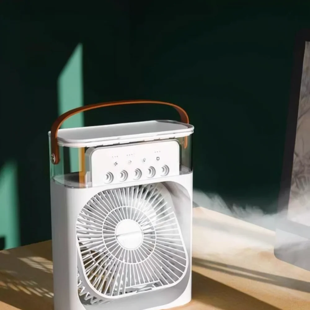 Portable Desktop Mist Cooling Fan 5 Holes Humidifier USB Powered Desk Cooler For Office Home Bedroom Quiet Air Conditioner