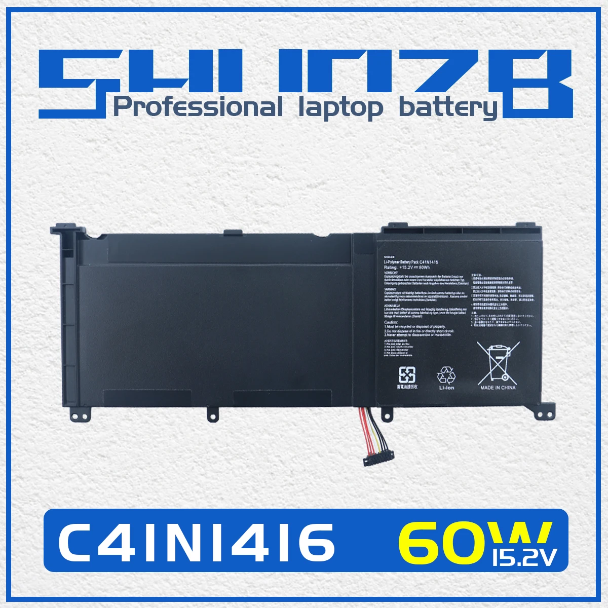 SHUOZB C41N1416 Laptop Battery For ASUS ZenBook Pro G501 G501J G601J G501VW G501VJ UX501 UX501J UX501JW UX501LW N501L Series