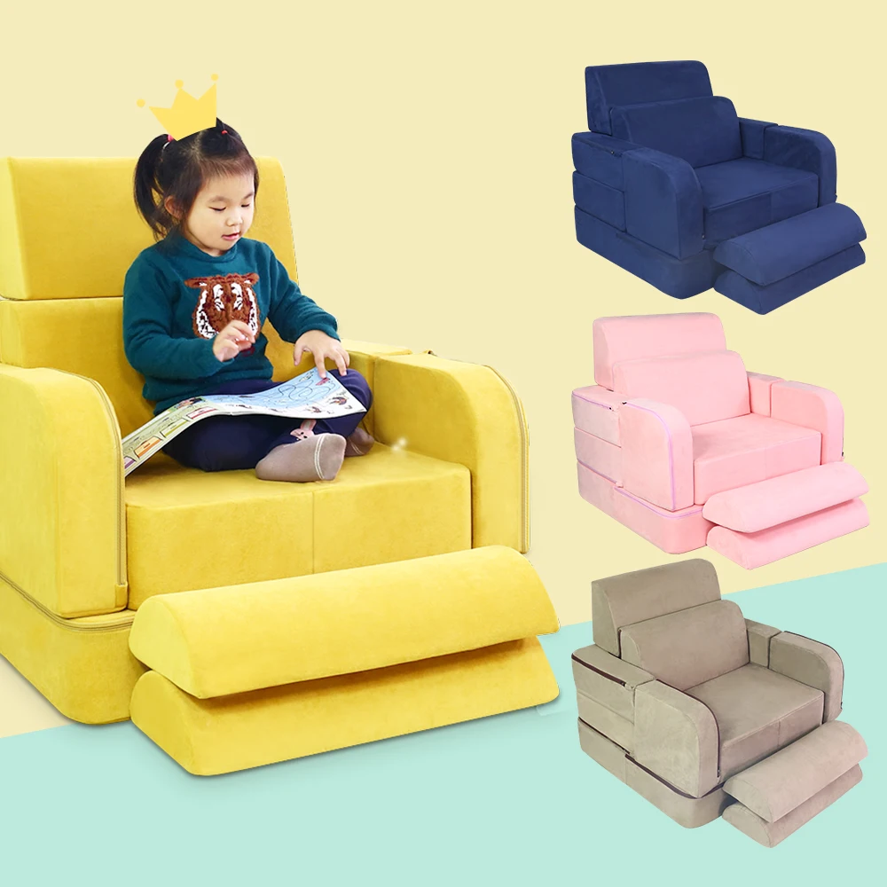 

Customized Modern Modular Compressed Sectional Couch For Kids Foam Material Play Sofa Design For Hotels