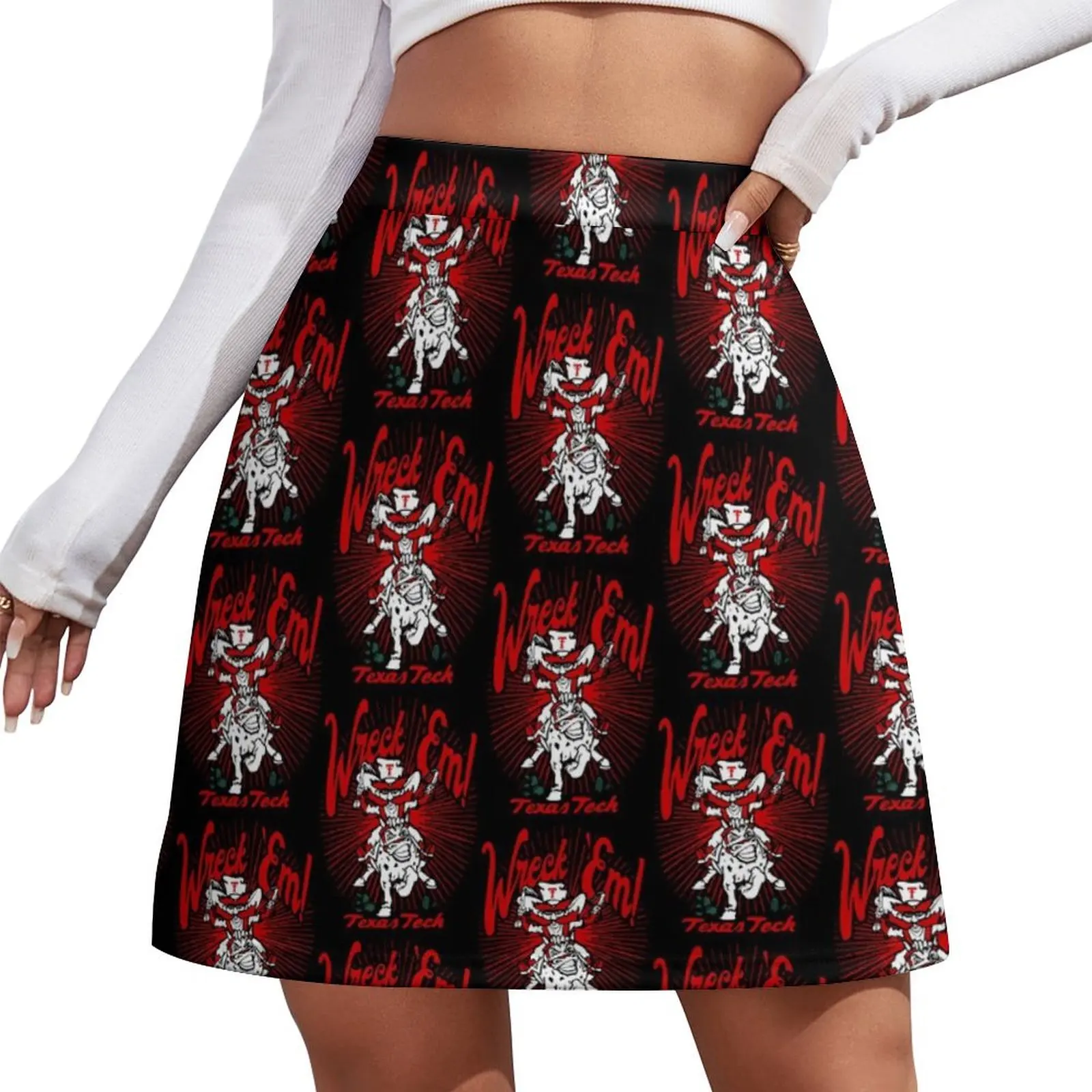 

Vintage Red Rider Mascot Mini Skirt Women skirts kpop Mini Skirt