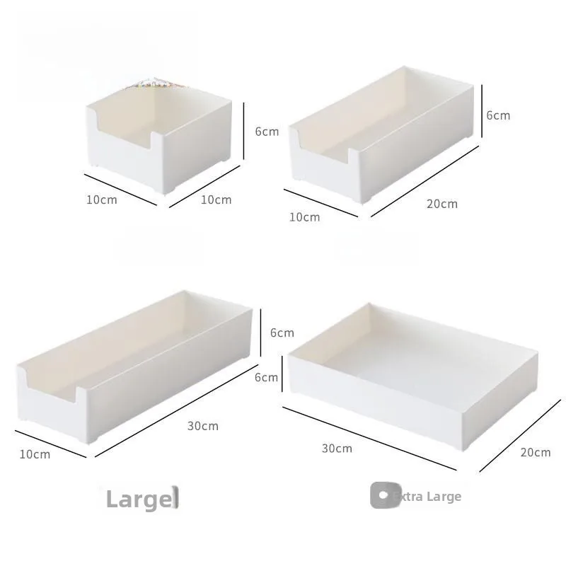 

Утолщенный пластиковый прямоугольный контейнер для хранения для дома и кухни, настольный органайзер с разделителями, маленькая коробка для утвари и мелочей