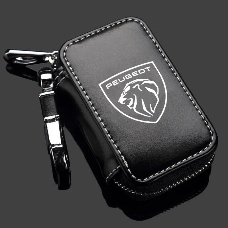 Car Interior Accessories Key Wallet Housekeeper Key Case Mini Card Bag For Peugeot 408 4008 308 3008 Rifter 5008 508 2008 208
