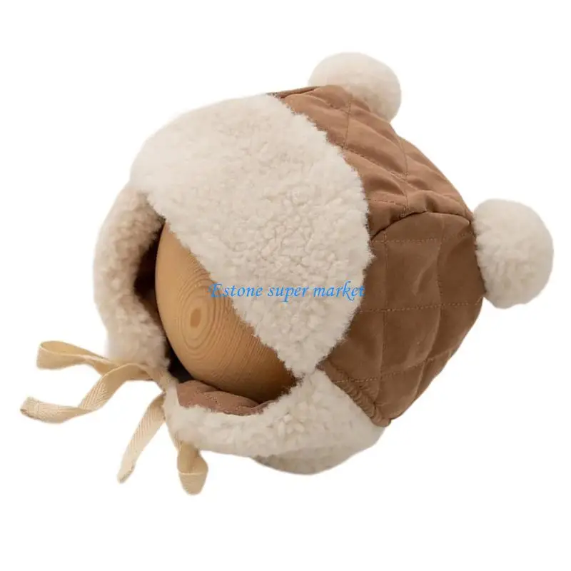 090B Comfortable Warm Hat Soft Bonnet Baby Winter Headgear Offering Full Head Protections and Warmth in Chilly Condition
