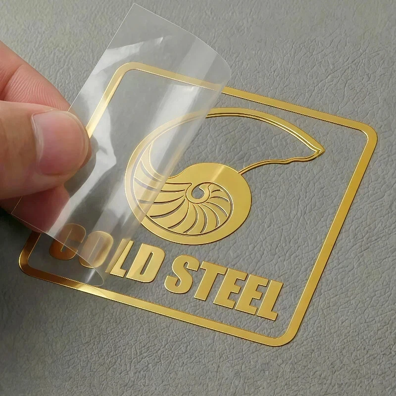 100PCS Stickers Personalized Custom Sticker Metal Gold Silver 3D Customized Transfer Sticker Wedding Labels UV DTF Company Logo