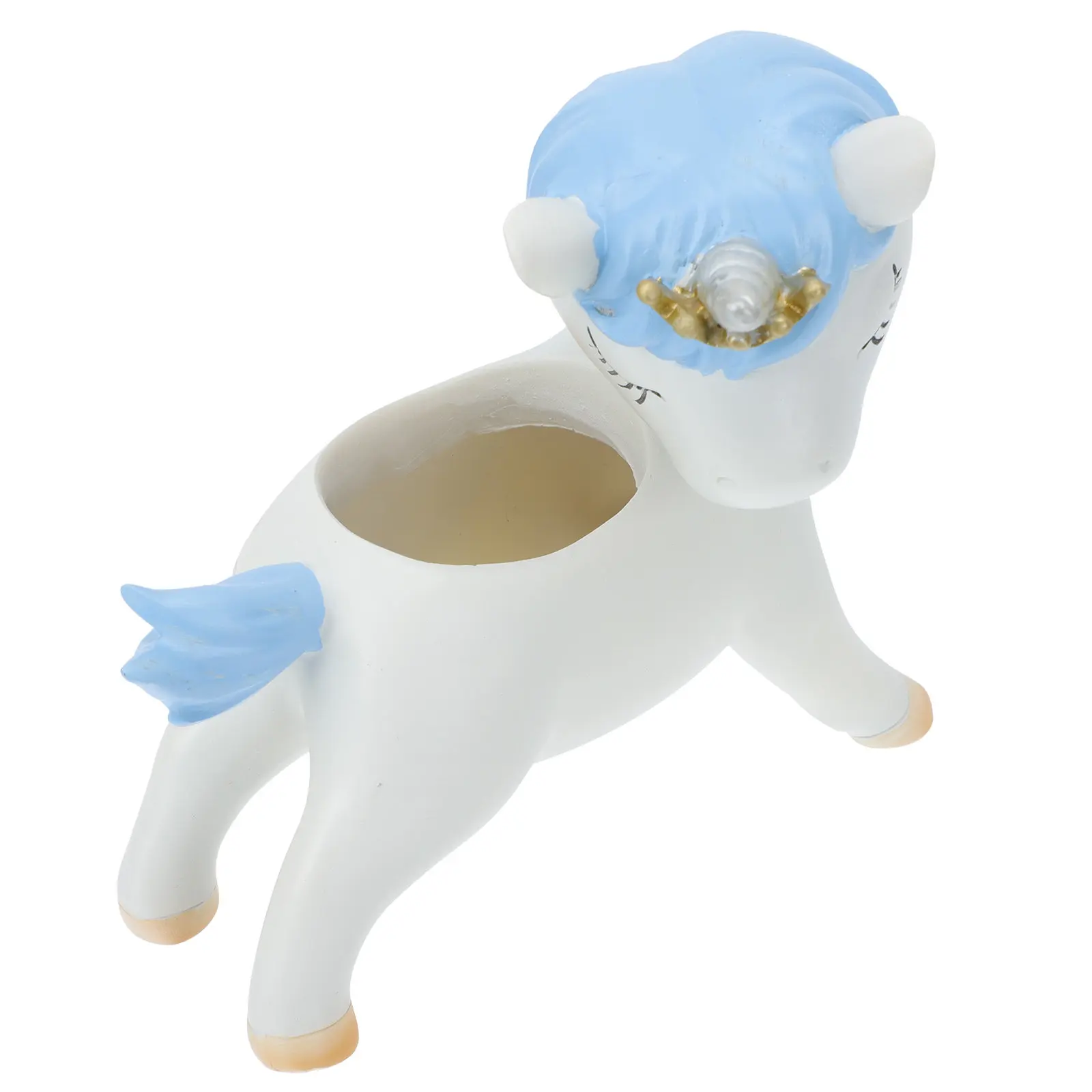 1Pcs Resin Unicorn Shape Succulent Flower Pot Lovely Mini Planter Decorative Bonsai Pot Indoor Outdoor Gardening Table Decor