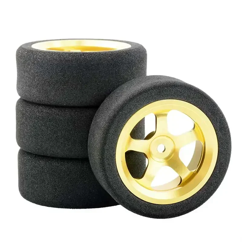 12mm Hex RC Racing Cars Accessories 4Pcs Set Racing Foam Tire Wheel Rim Set For HSP HPI 1/10 On-road RC Car