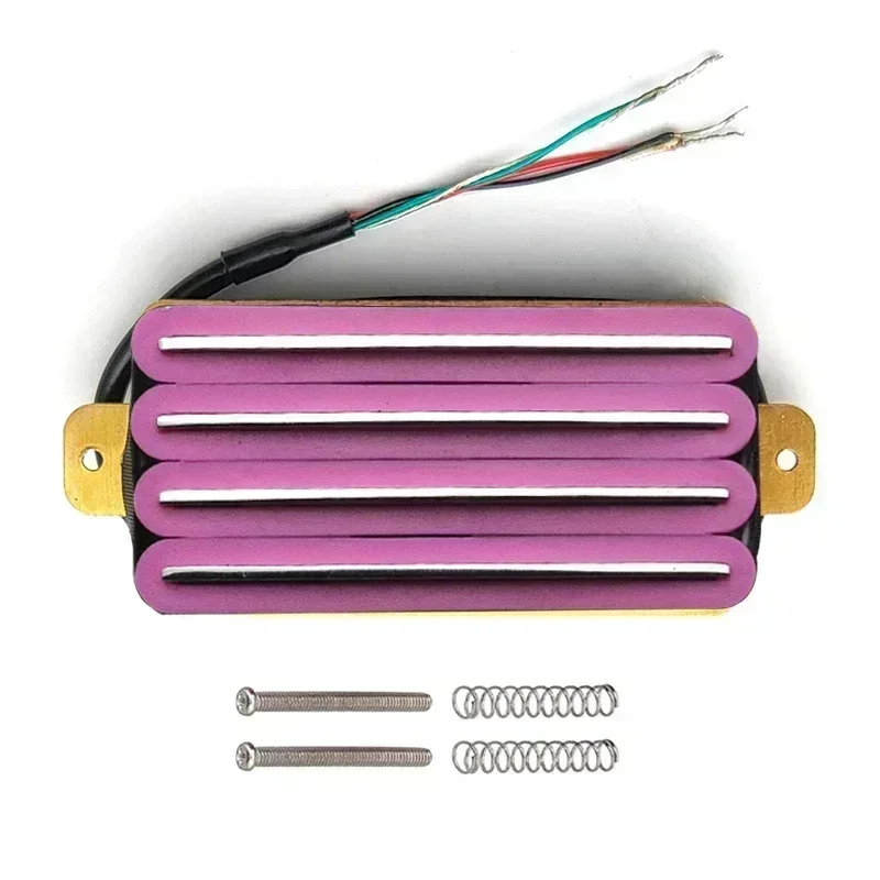 Guitarra eléctrica de doble carril, 2 aspas dobles, tipo pista de alto rendimiento, pastilla Humbucker de cuatro bobinas