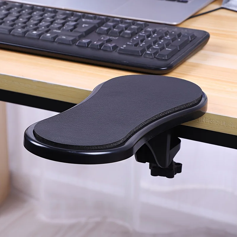 Makit 1pc Desk Armrest Extender with Non‑Slip Base Curved Elbow Support Ideal for Gaming Office Computer Desk Reduces