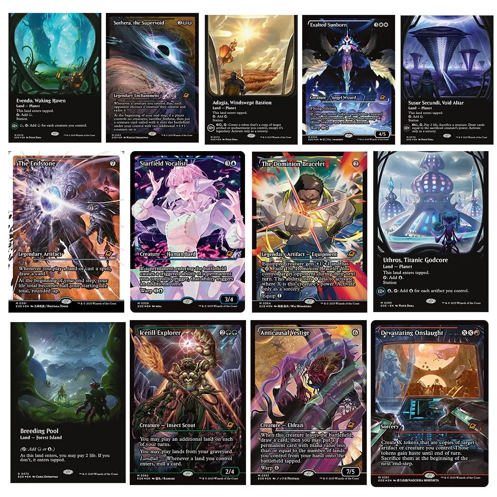 

Magic the Gatherings storms DIY homemade Starfield Vocalist Devastating Onslaught Anficausal Vestige Board game collectible card