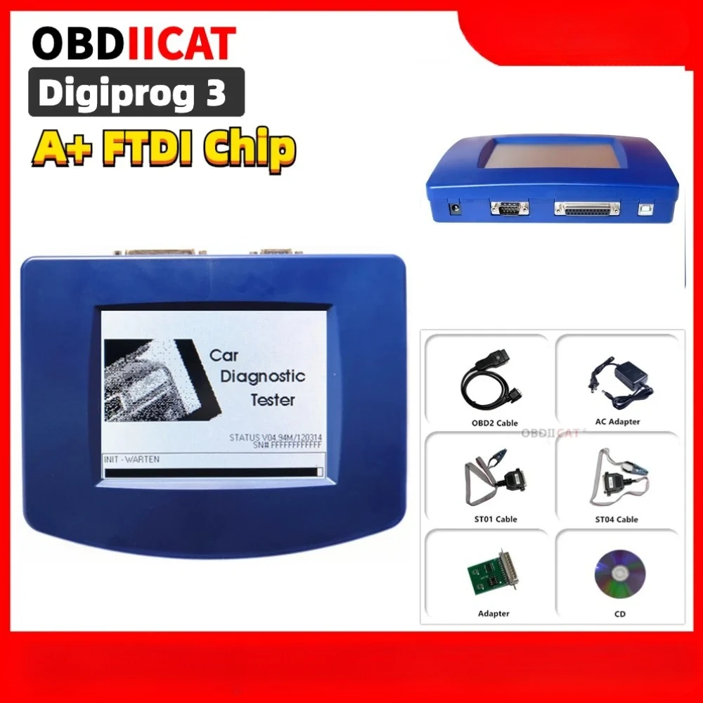 

Качество A +++ Digiprog3 V4.94 с чипом FTDI Digiprog III OBD2 Пробег Правильный инструмент Digiprog 3 с кабелем OBD2 ST01 ST04