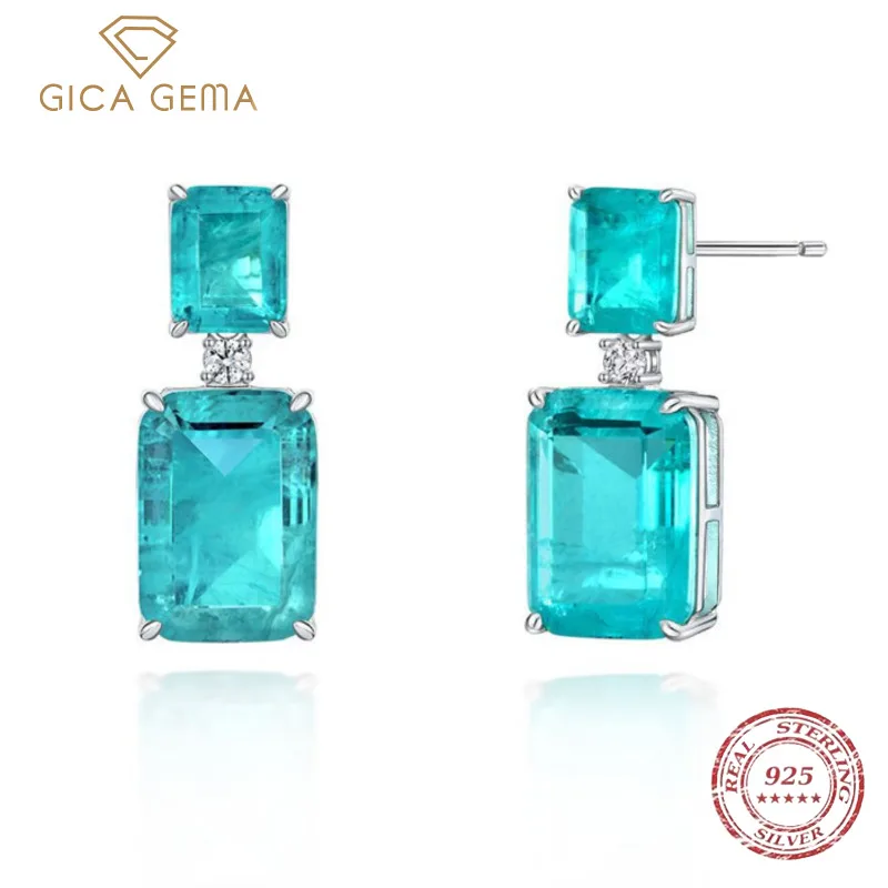 gema gema 925 prata esterlina paraiba turmalina pedra preciosa gota brincos para as mulheres espumante festa de noivado presentes joias finas 01