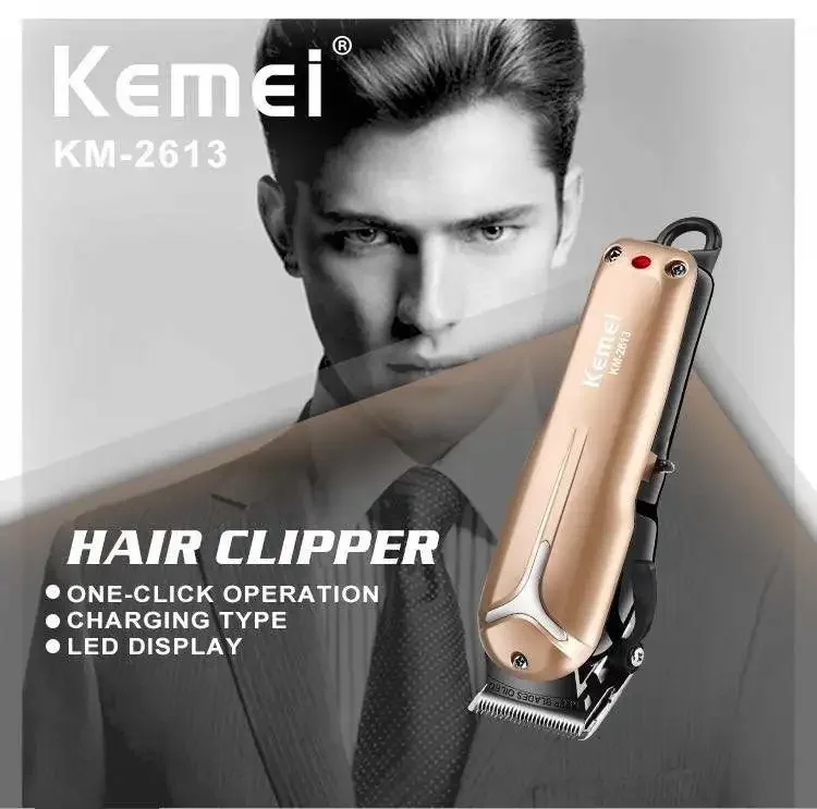 kemei KM-2613 Usb Charging Adjustable Mute Noise Reduction Professional Hair Salon Cordless Electric Hair Clipper