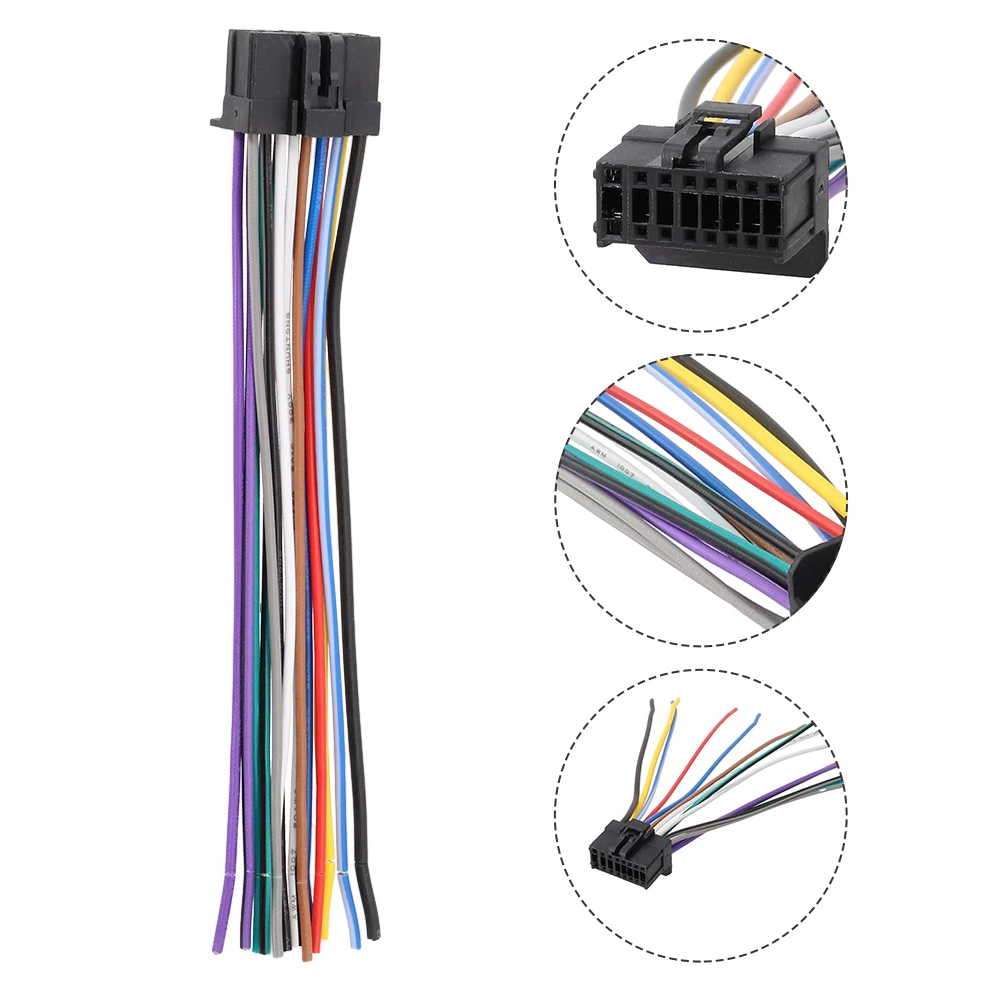 16-Pin Car Stereo Radio Wiring Harness Connector For Pioneer DEH12 DEH23 DEH2300 Auto Electronics Accessories Parts Replacement