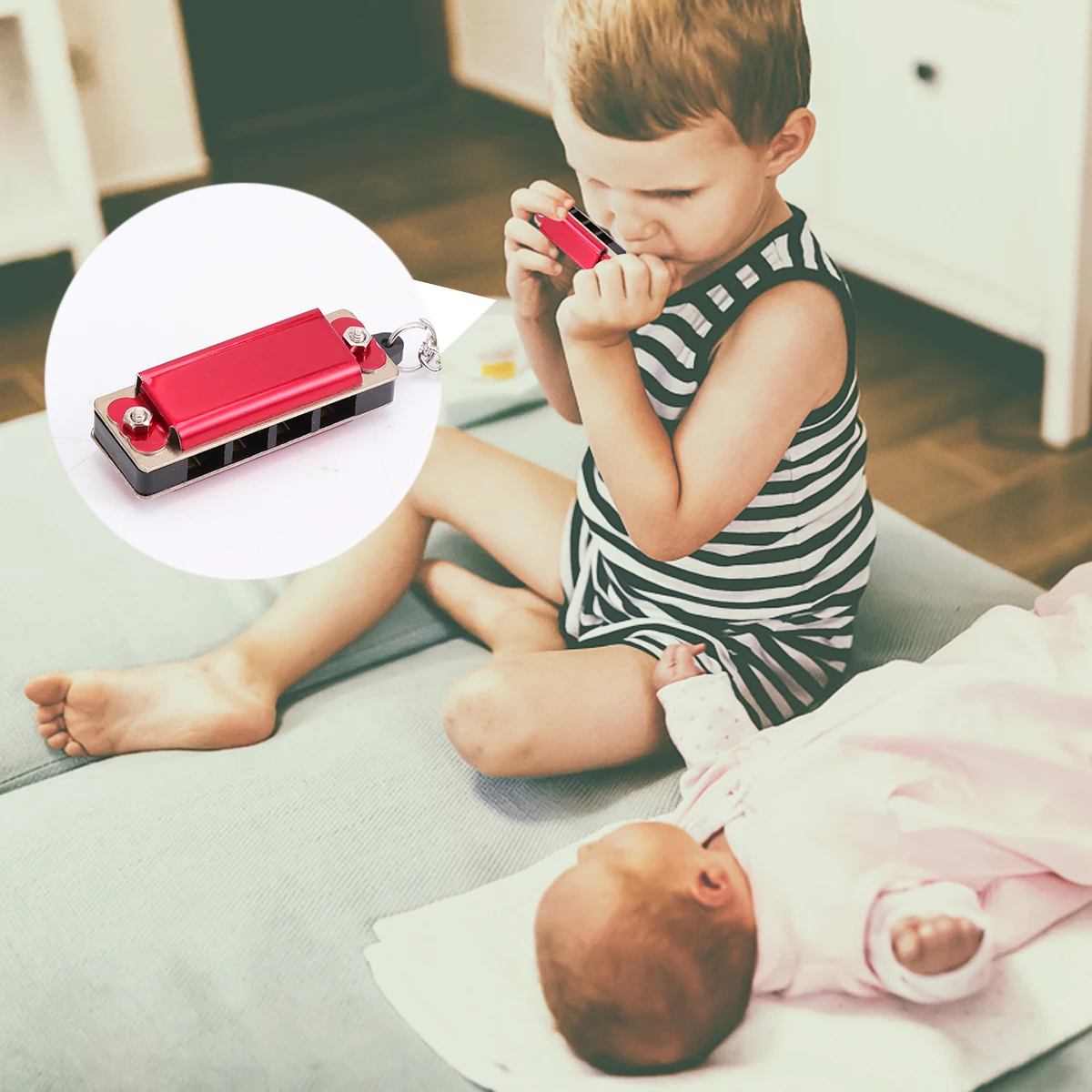 

2 Pcs Organ Toys Wind Instrument Mouth Harmonica Children's Professional Mundharmonika Musical for Kids Toddler