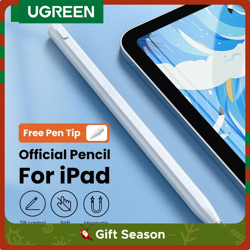 UGREEN Stylus Pen for Apple Pencil Magnetic Wireless Charging for iPad Pro 12 9 Air Mini 2022 Bluetooth Palm Rejection Tilt Pen