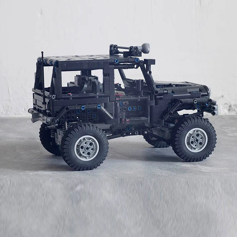 Modelo de coche urbano, ladrillos de construcción MOC, Mini Wrangler, vehículo todoterreno, tecnología Modular, regalos de vacaciones para niños, juguetes para montar, traje