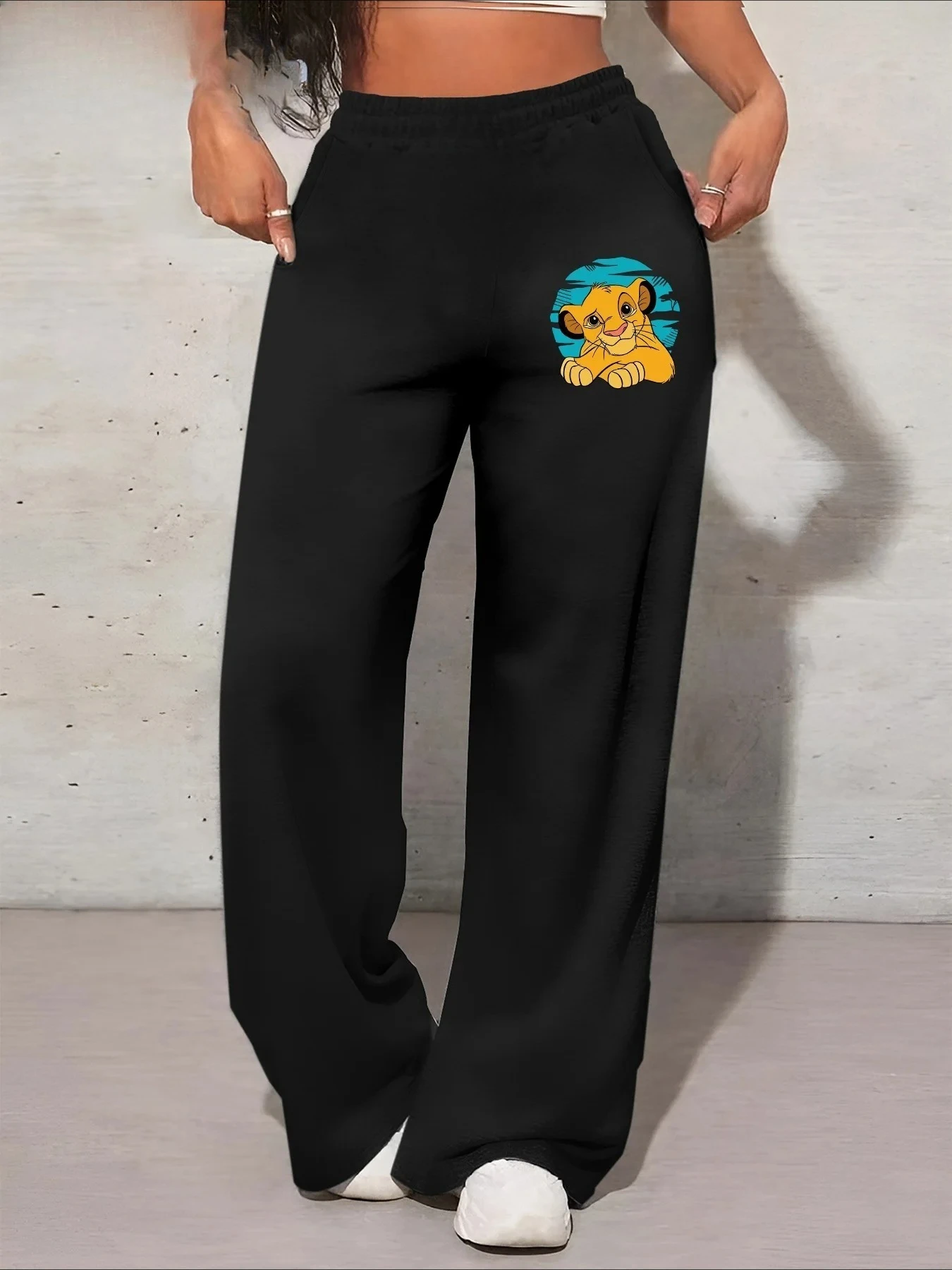 

Hot Selling Simba Lion King Autumn and Winter Casual Daily Straight Leg Sports Pants Elastic Waistband Fashionable Large Size