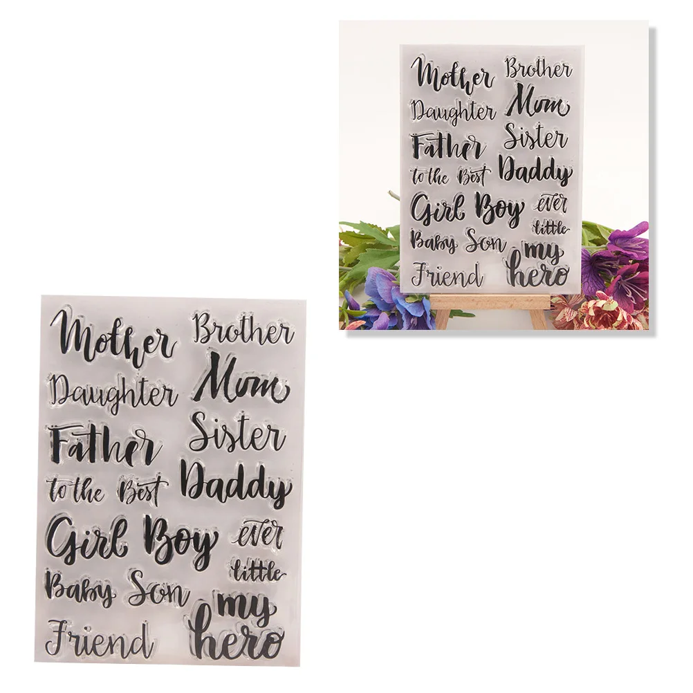

Scrapbook Silicone Stamps Clear DIY Letter Transparent Seal for Making Crafts Projects Gifts Storage Containers