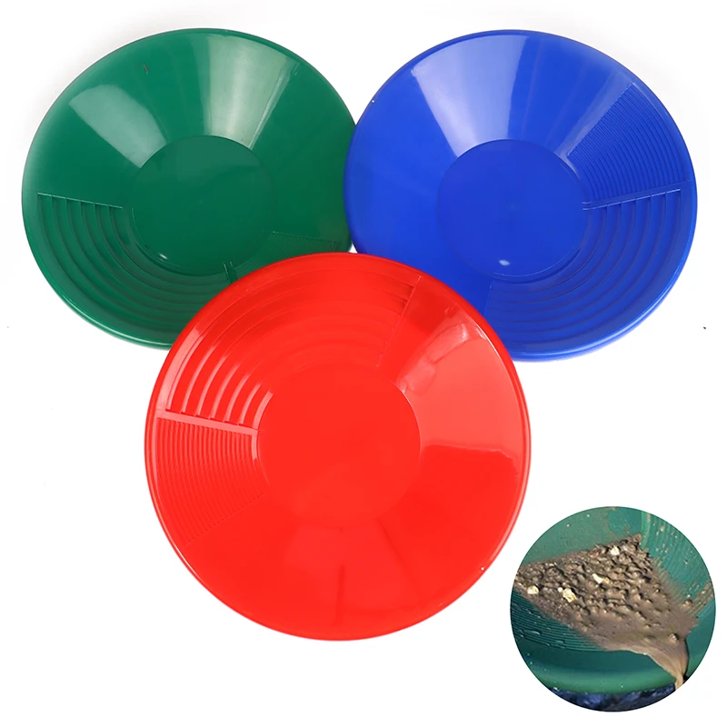 380mm Gold Panning Pan ABS Gold Sifting Classifier Washing Sieve Tray Accessory Green Gold Pan Gold Panning Tool Gold Classifier