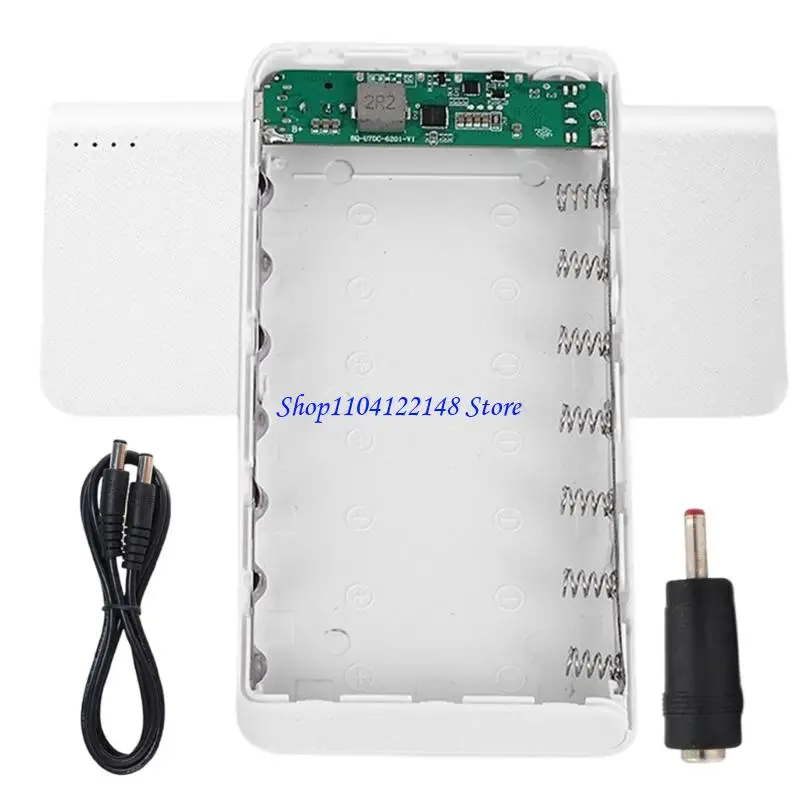 P9FA Removable Battery Case Battery Holder Rechargeable Batteries Storage Box Detachable Mobile Power Module ABS Texture